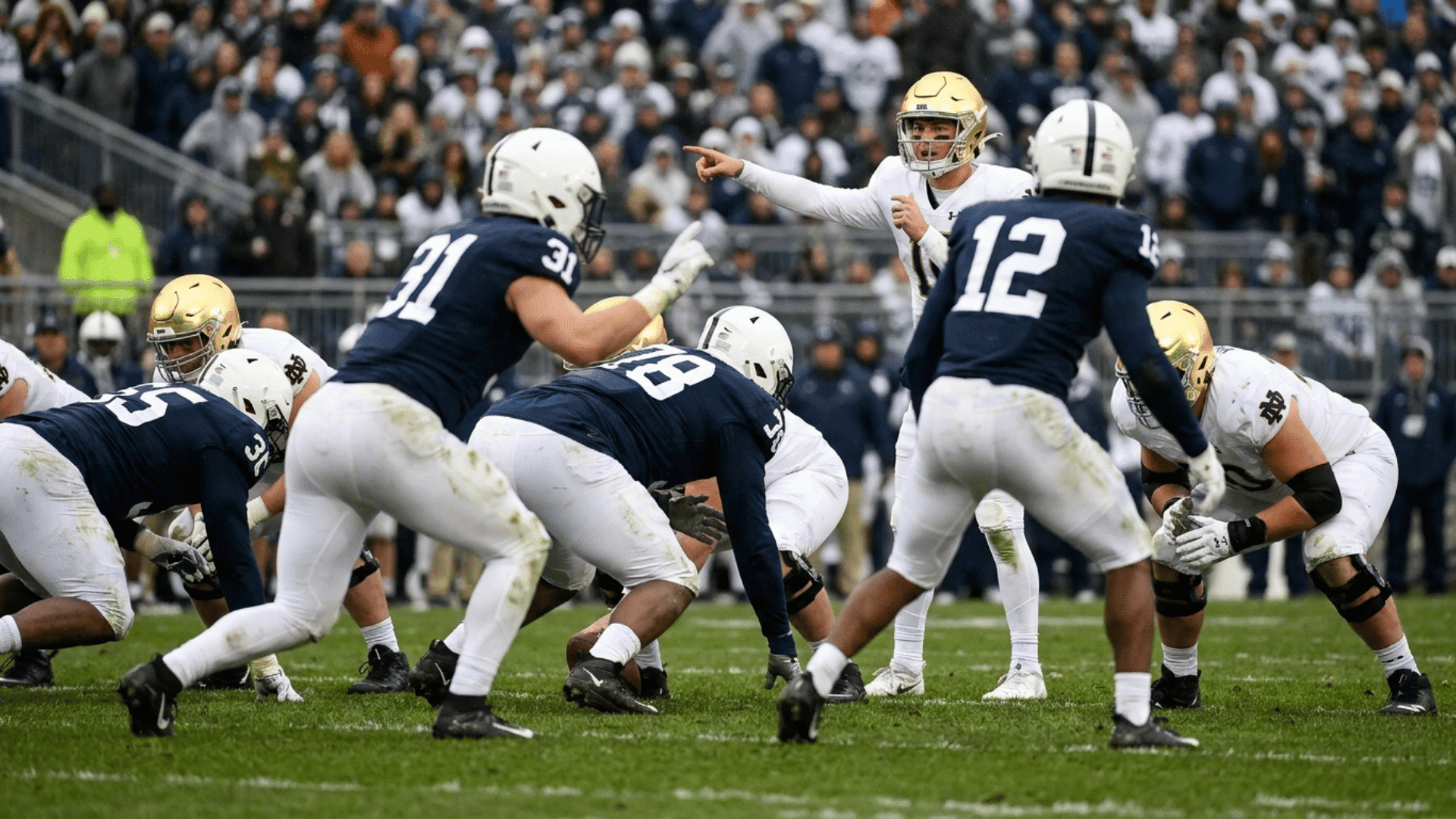 defenders shifting near the line to disguise a blitz