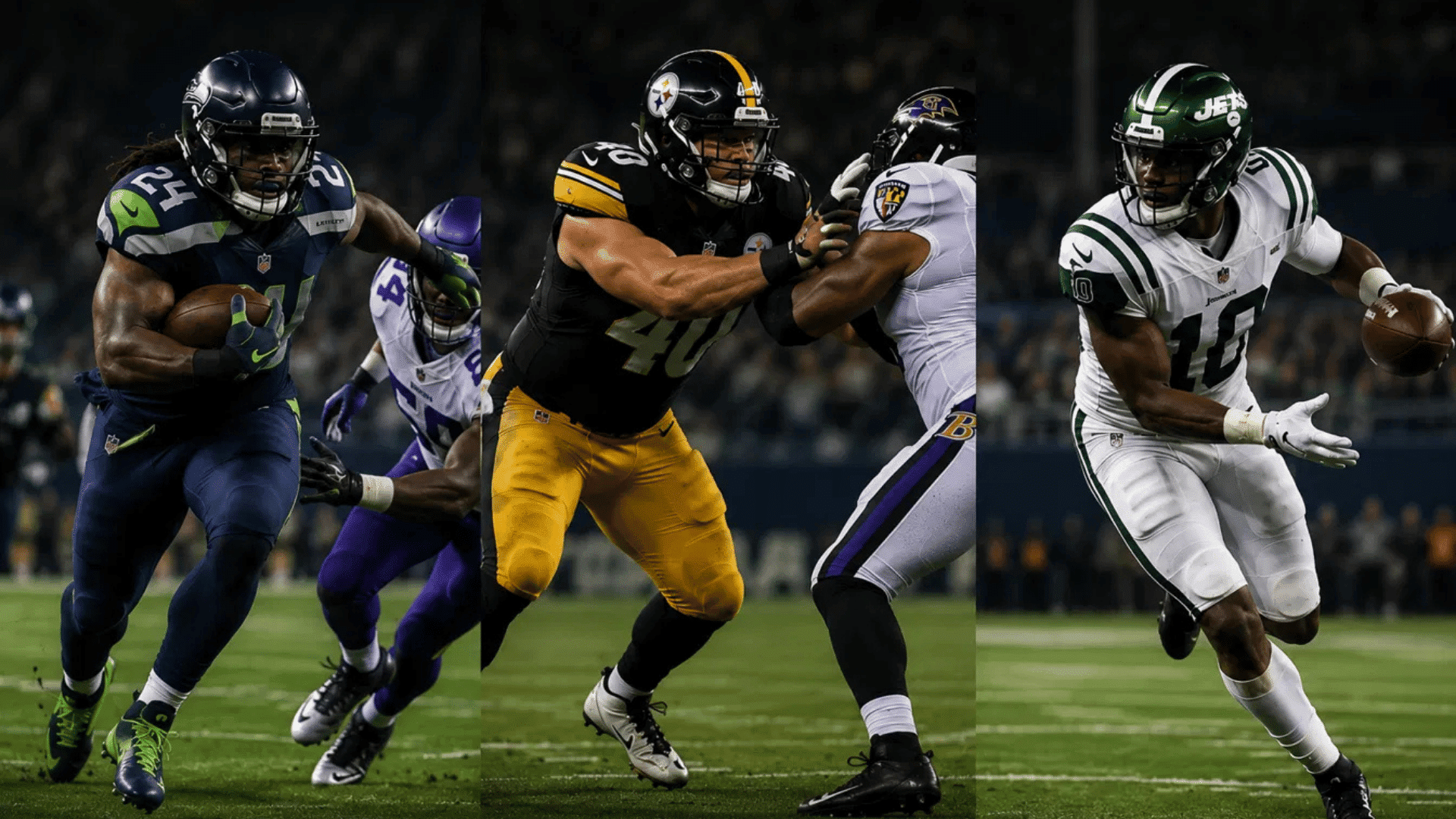 three types of running backs halfback tailback fullback and wingback in nfl game action