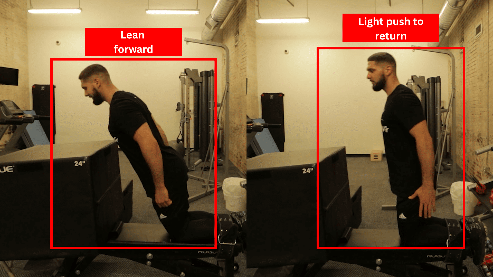 athlete performing nordic curls by leaning forward from the knees while the ankles stay secured behind the body
