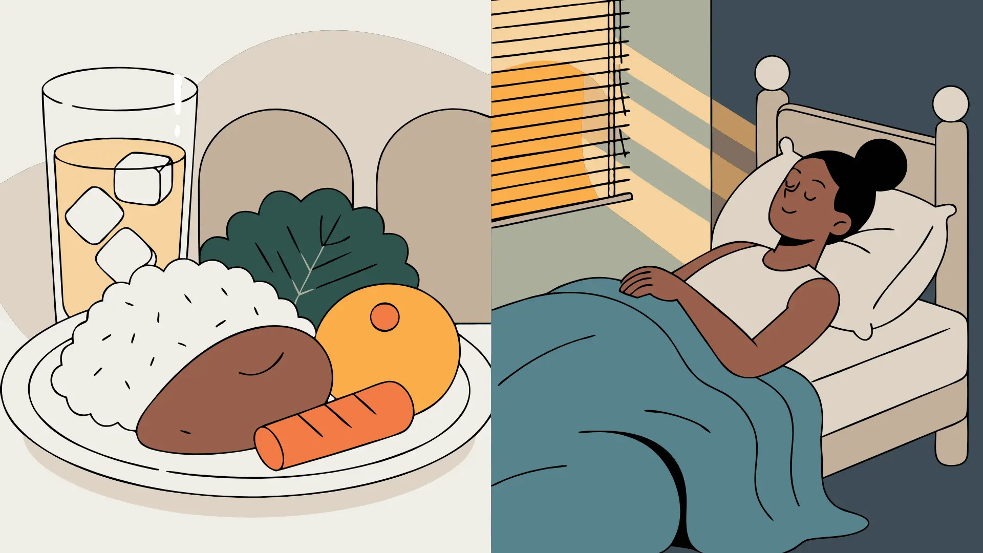 illustration showing nutrition and sleep as hidden boosters for sports injury recovery