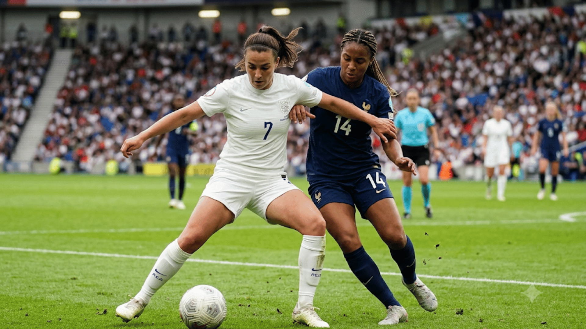 soccer player shielding the ball while an opponent uses fair body contact to compete for possession